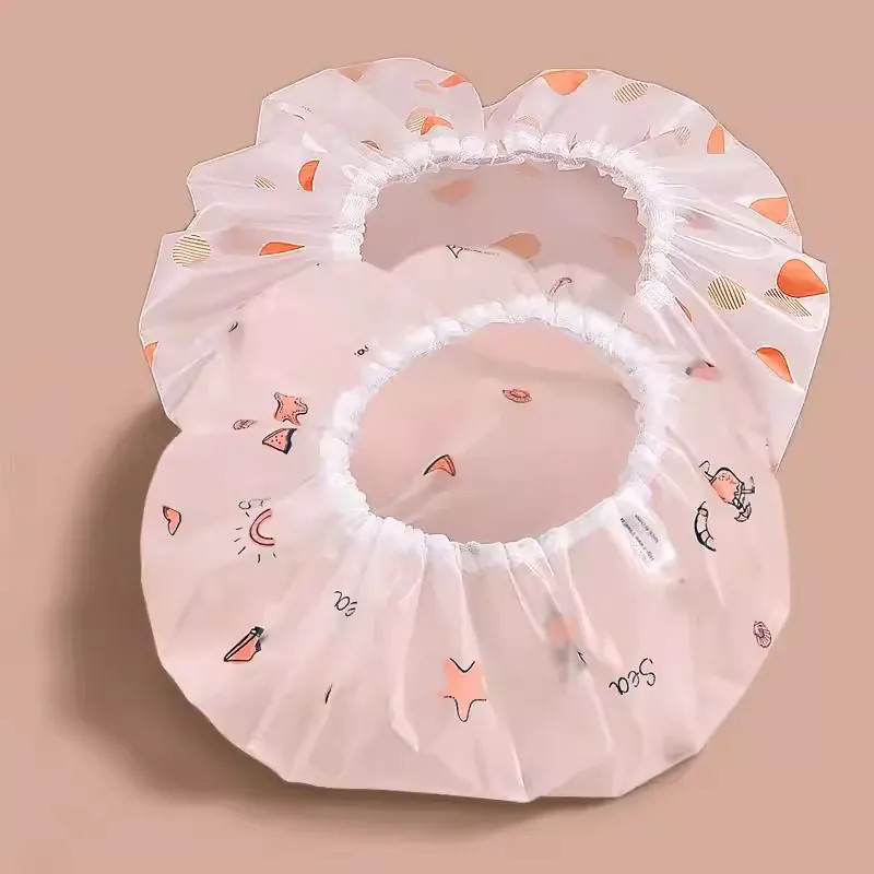 加厚浴帽防水沐浴帽成人淋浴头套帽厨房防油烟帽子女洗澡发套HWJ