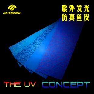Skin Thin 仿真鱼皮路亚夜钓紫外发光仿鱼皮毛钩若虫皮UV concept