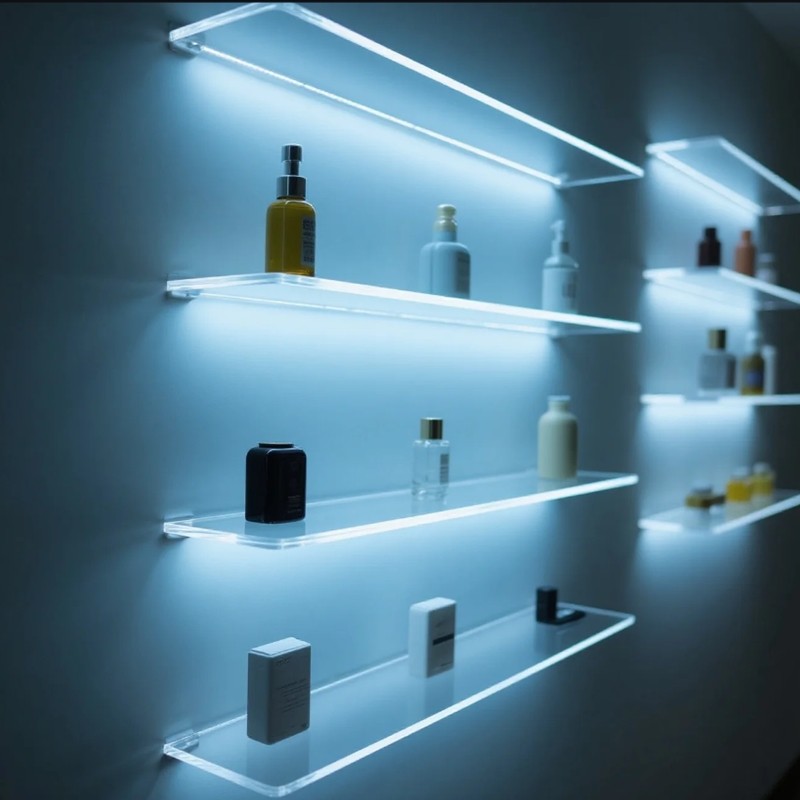 亚克力置物架悬浮客厅壁挂一字隔板收纳架免打孔墙面透明展示架,商业/办公家具,置物架/陈列架/储物架/展示架,淘宝优惠券,粉丝福利购,淘宝优惠卷