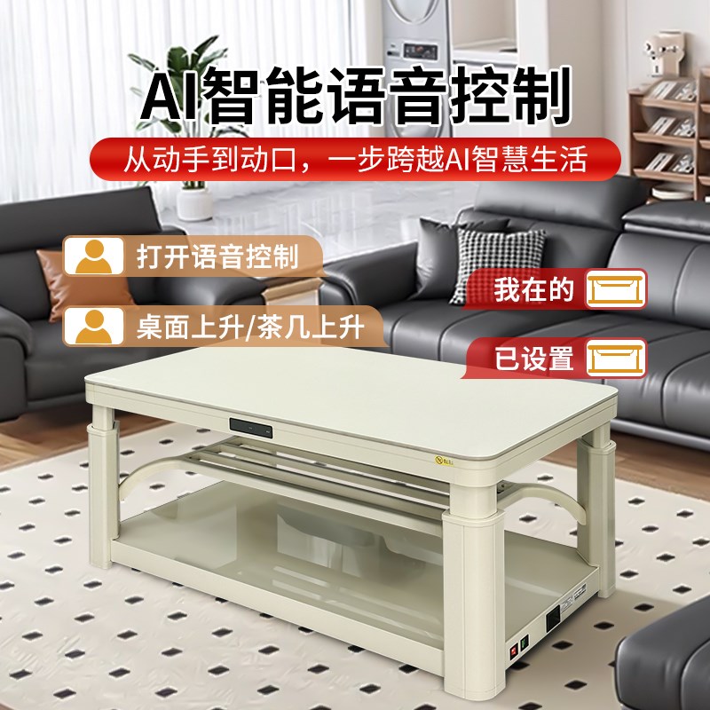 雪中情新款客厅取暖桌电暖桌家用吃饭烤火一体桌烤火炉电暖炉茶几