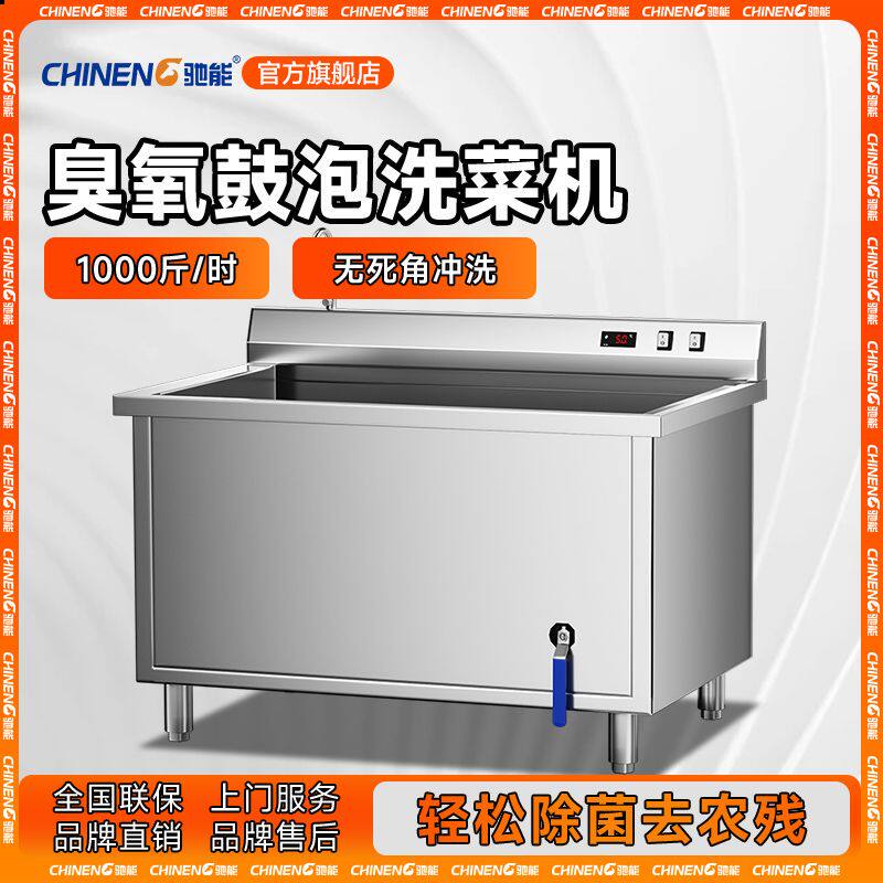 驰能臭氧鼓泡水果蔬菜清洗机商用全自动去农药残留消毒净化洗菜机