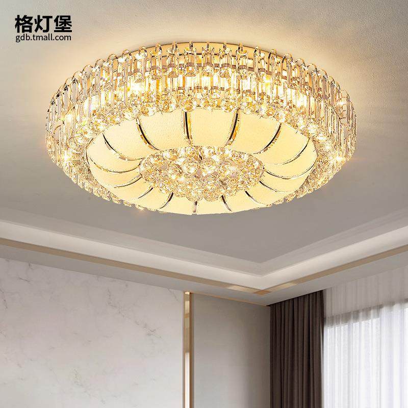 格灯堡水晶吸顶灯客厅主灯2024新款大厅大灯现代简约大气中山灯具