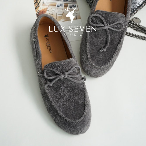 Lux Seven蝴蝶结平底乐福鞋懒人豆豆鞋女