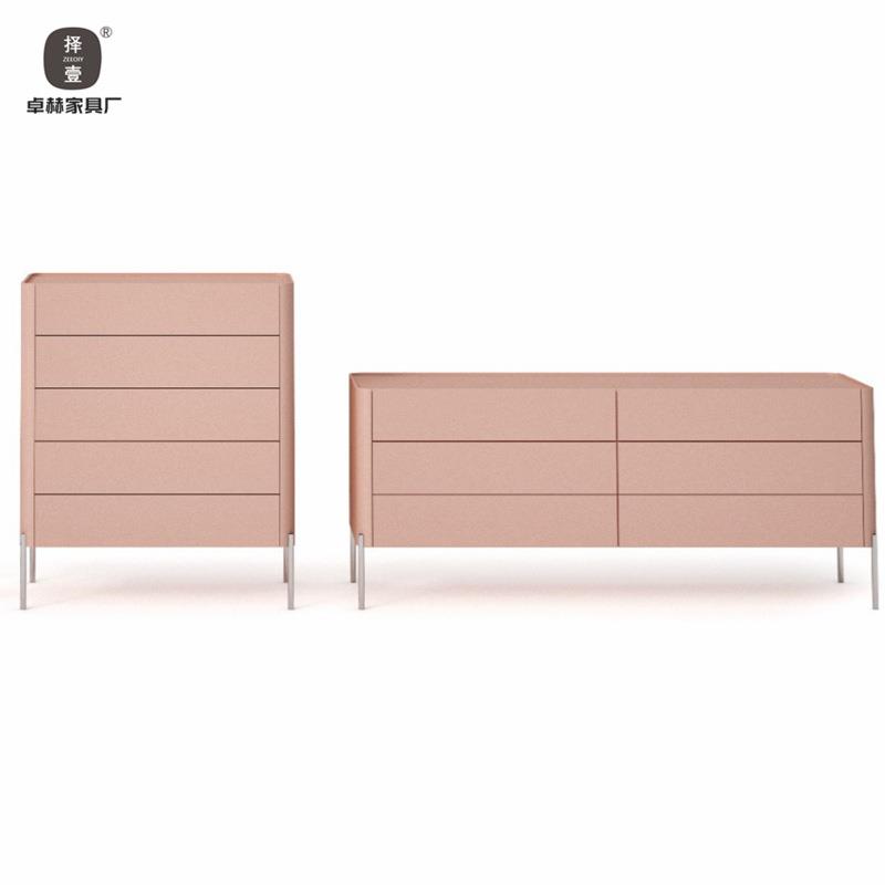 北欧轻奢实木烤漆四五六斗柜客厅玄关柜卧室床头柜斗橱储物柜