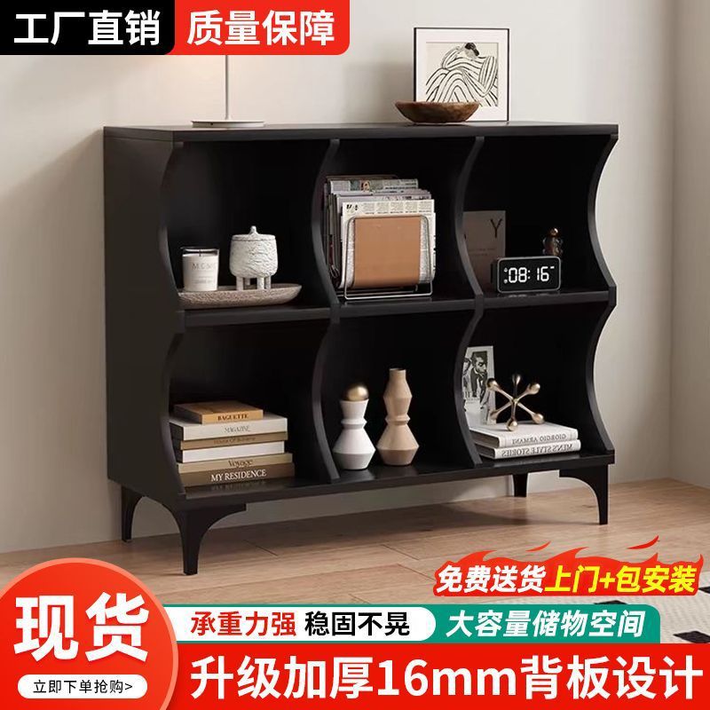 黑色餐边柜简约现代过道柜网红收纳柜入户客厅桌柜可定储物小户g^