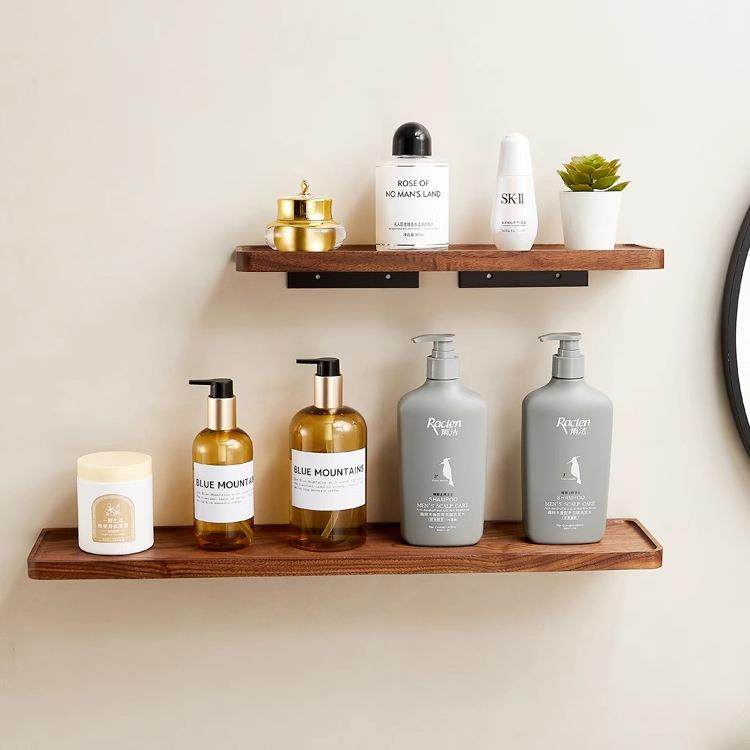 卫生间免打孔胡桃木浴室置物架实木一字板收纳架墙上收纳洗手间隔,家装灯饰光源,其它灯具灯饰,淘宝优惠券,粉丝福利购,淘宝优惠卷