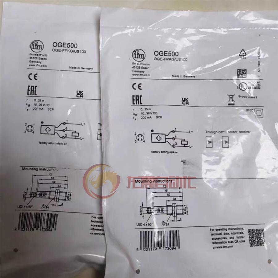 OGT500易福门IFM漫反射光电开关不锈钢外壳漫反射光电开关