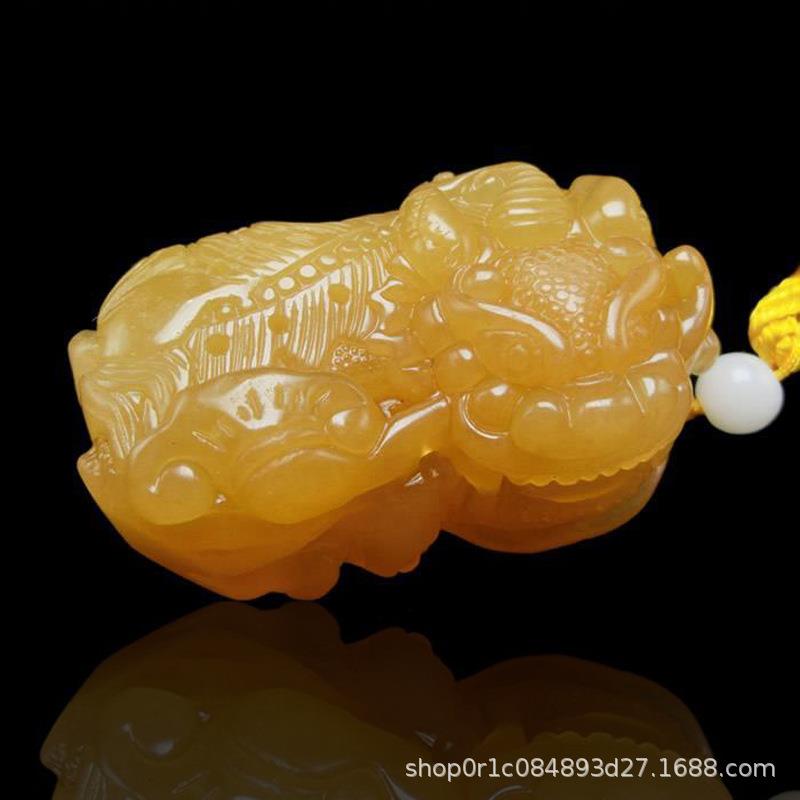 云南龙陵原矿黄龙玉貔貅手把件男士大号霸王貔貅手抓件女款小摆台