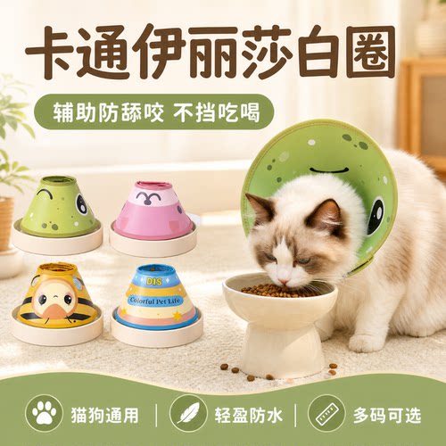 卡通伊丽莎白圈宠物防舔脖圈