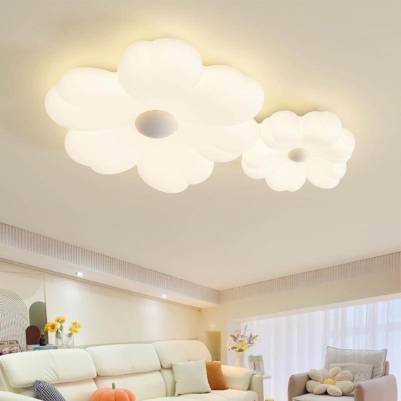 LED奶油风全光谱护眼房间吸顶灯饰创意餐厅客厅卧室灯具现代简约