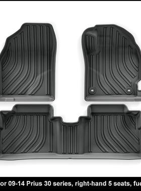 适用于09-14款普锐斯Prius30汽车脚垫右舵TPE全环保后备箱垫