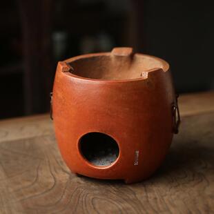 闽西副榜炉童文宋圆炉手工小炭炉红泥工夫茶炉橄榄碳炉潮汕砂铫