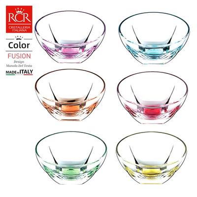 意大利RCR原装进口水晶玻璃幻彩创意沙拉碗小号汤碗饭碗水果盘