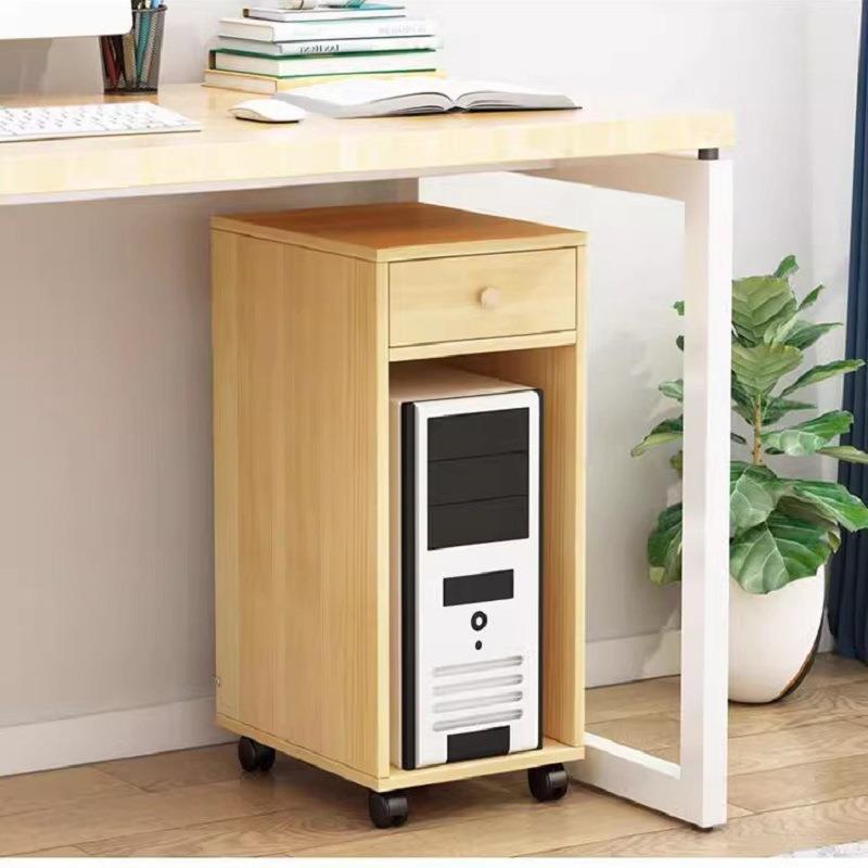 收纳简约打印机架可移动收纳架带滑轮主机箱台式电脑主机主机柜