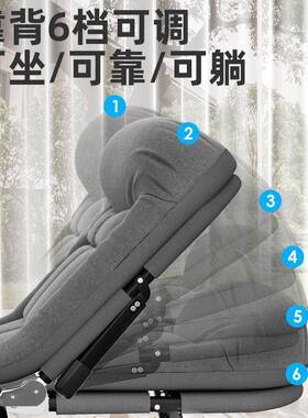 折叠床单人午休办公室简易行军床家用便携多功能午睡陪护床躺椅