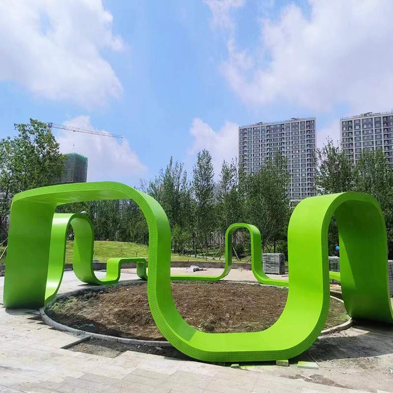 大型不锈钢雕塑户外园林广场不锈钢飘带雕塑创意景观地标建筑摆件