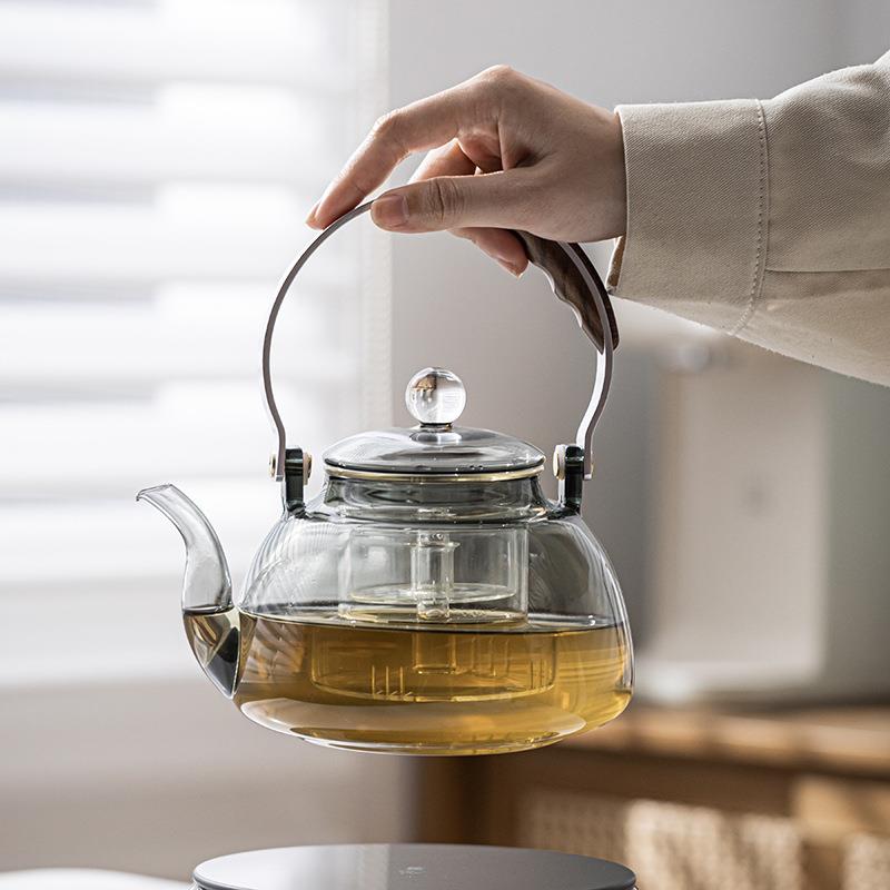 玻璃煮茶器蒸茶壶耐高温泡茶壶烧水壶大容量提梁壶电陶炉茶具套装