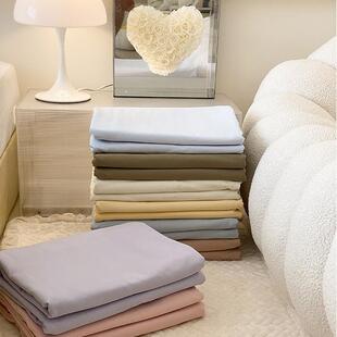 秋冬60支全棉磨毛单被套简约纯色双拼加厚纯棉床上用品高支数