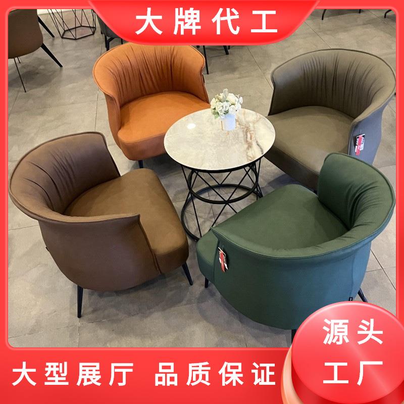 北欧休闲网红办公单人接待会客区沙发茶几皮艺客厅阳台懒人沙发椅