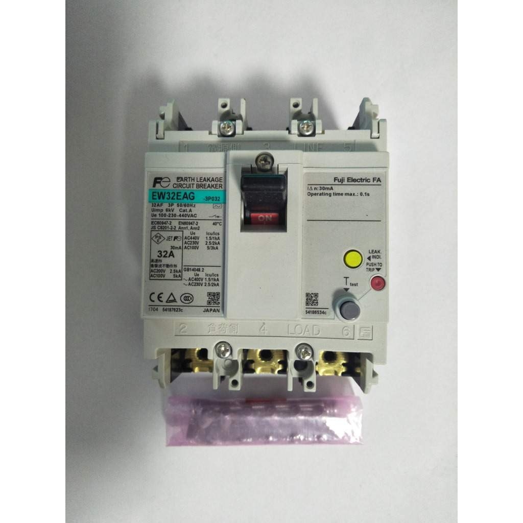 富士漏电断路器EW50EAG 3P030B  原装漏电开关 EW50EAG 100/200MA