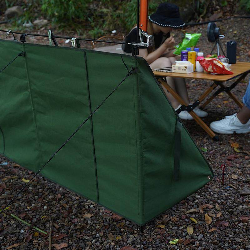 户外野营便携大号挡风幕布野餐焚火篝火挡风屏烧烤野炊抗风装备