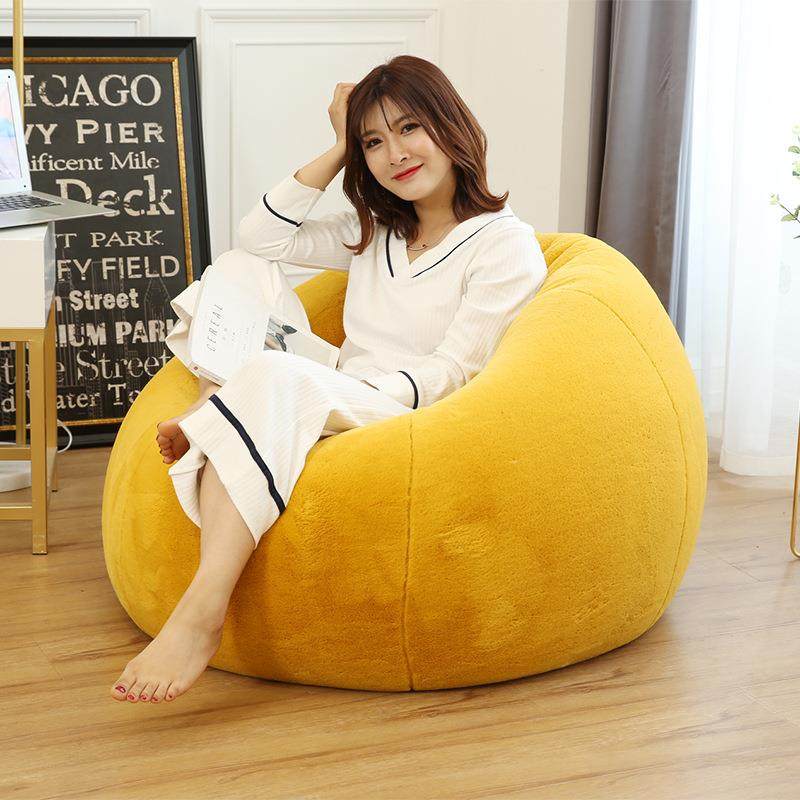 小兔毛懒人沙发豆袋榻榻米单人小户型创意网红沙发卧室阳台懒人椅,特色手工艺,其他特色工艺品,淘宝优惠券,粉丝福利购,淘宝优惠卷