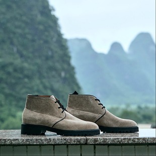 北町2025秋冬新品Chukka沙漠靴柔软胎牛绒viBram橡胶大底防滑耐磨