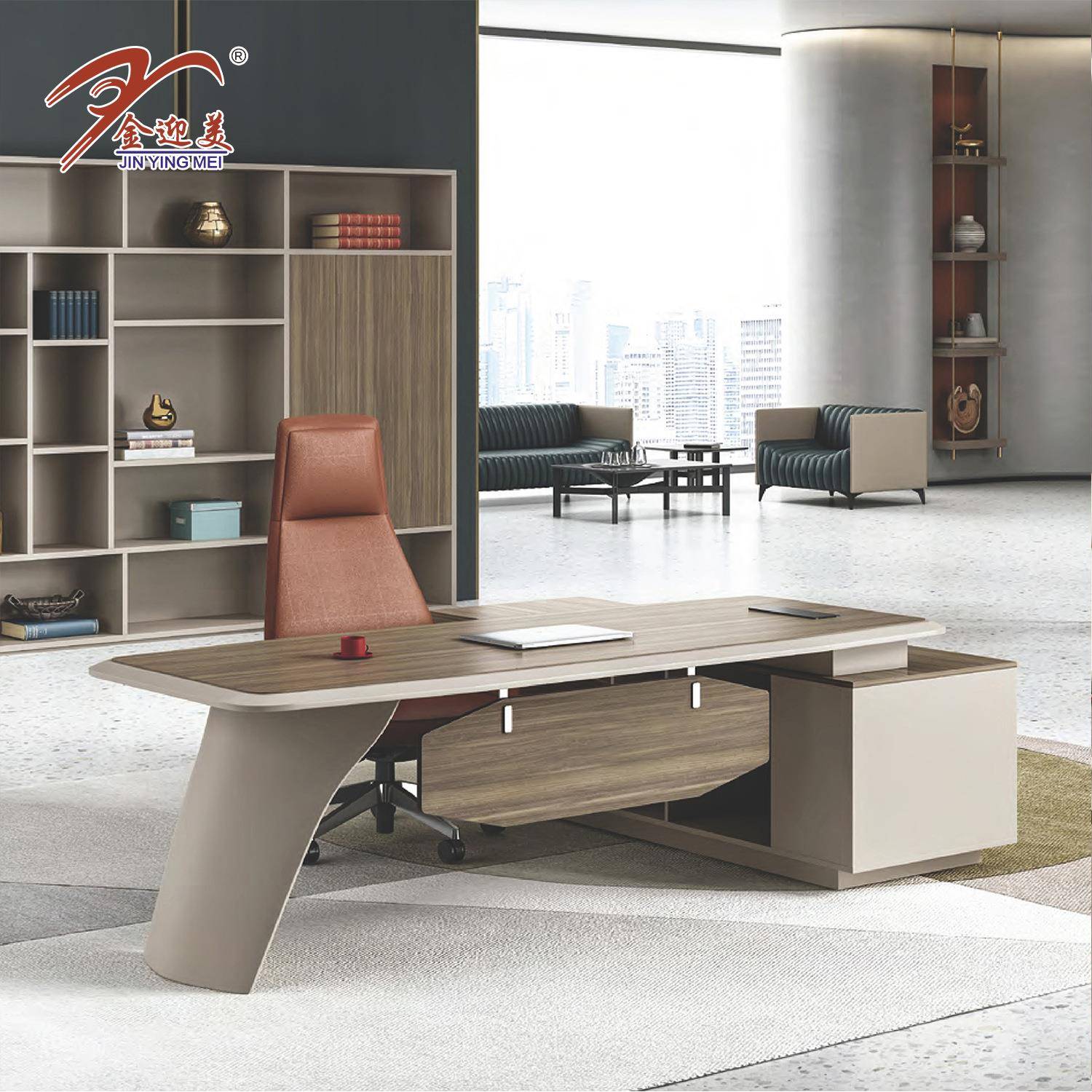 老板桌现代简约总裁桌经理桌办公家具轻奢高级感主管办公桌大班桌