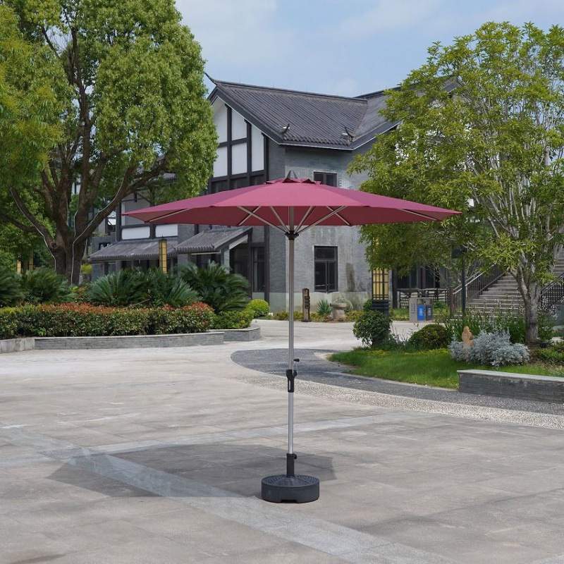 工厂直发户外太阳伞遮阳伞中柱伞庭院伞全铝单顶别墅花园岗亭商用