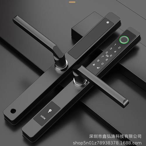 单面防水断桥铝门断桥门锁指纹锁断桥铝平移门感应锁铝合金智能锁