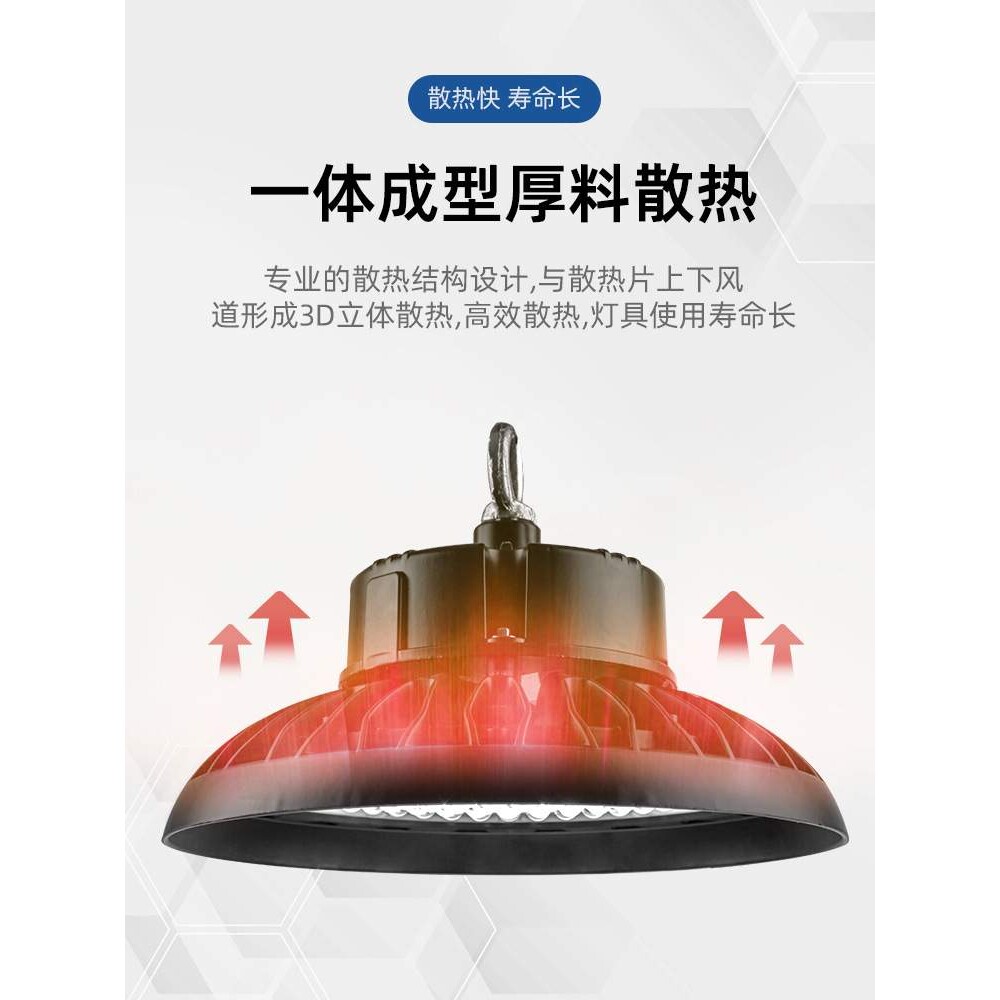 工矿灯led厂房灯工厂车间专用照明灯修理厂工业吊灯防水天棚灯