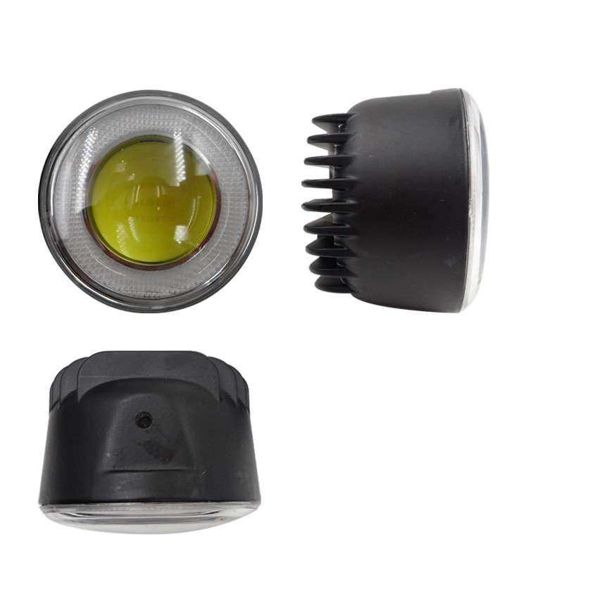 YCL汽车通用型天使眼雾灯2.5寸大功率COB雾灯带天使眼日行灯