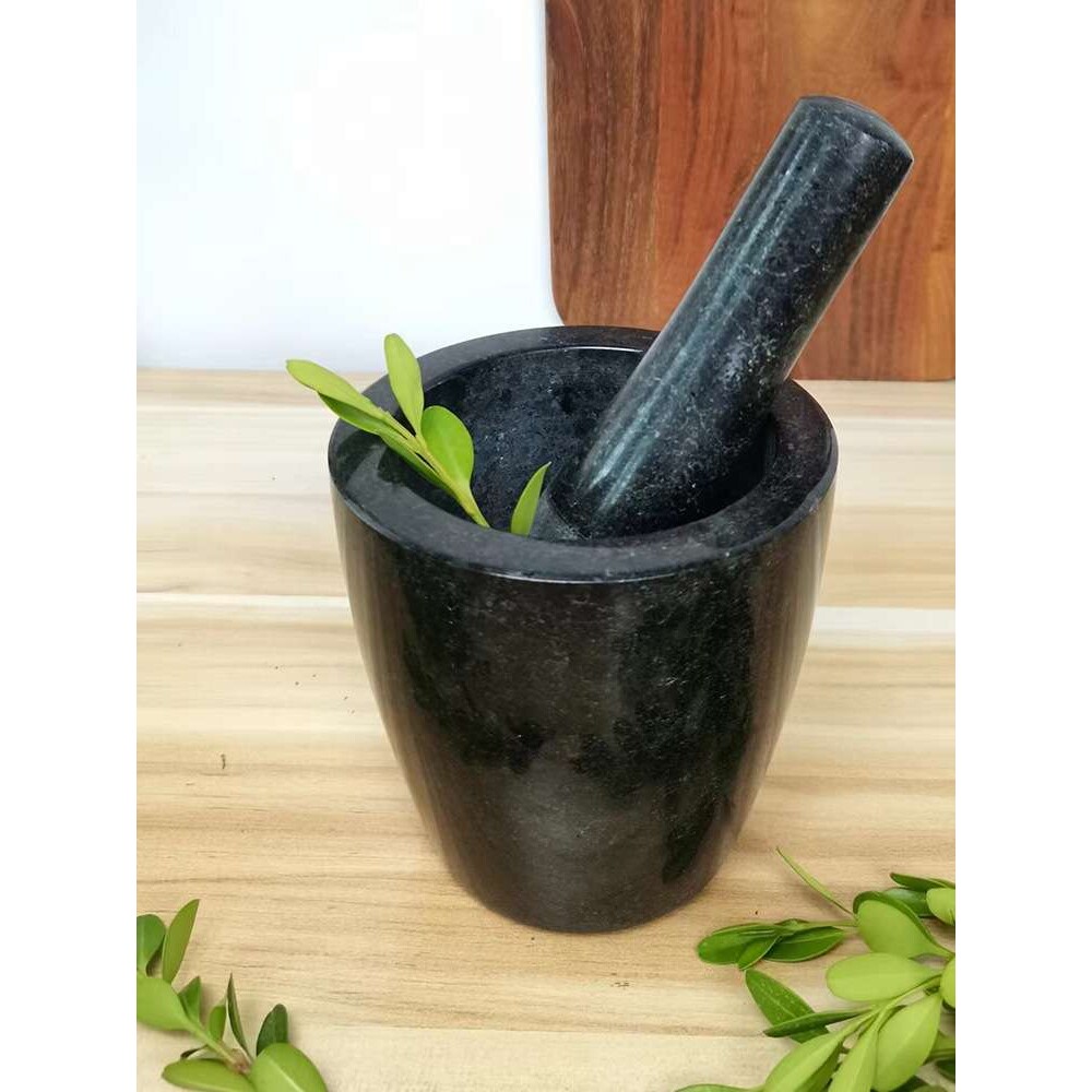 BTV4捣蒜器石臼 研磨器蒜臼子大号 家用捣臼天然花岗岩杵臼出口蒜