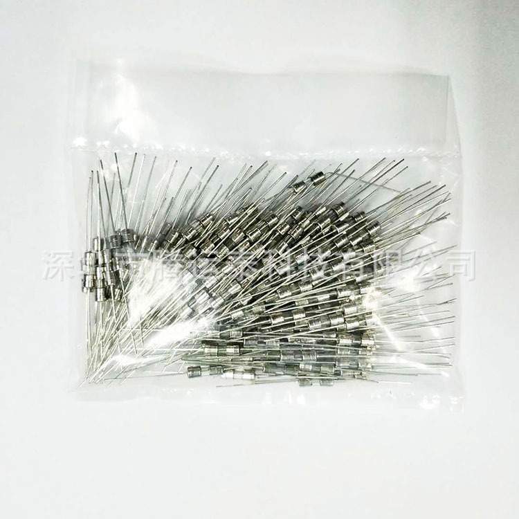 保险管 双帽带引线 3.6X10 250V T 2A 慢熔玻璃保险丝 陶瓷保护器
