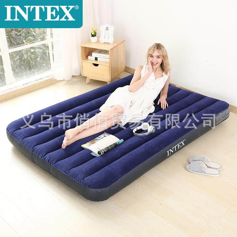 INTEX64758137宽双人植绒充气床气垫床191*137*25CM