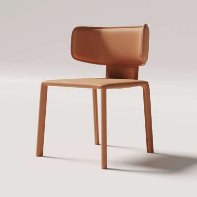 意式空间椅设计师马鞍皮餐椅dining chair