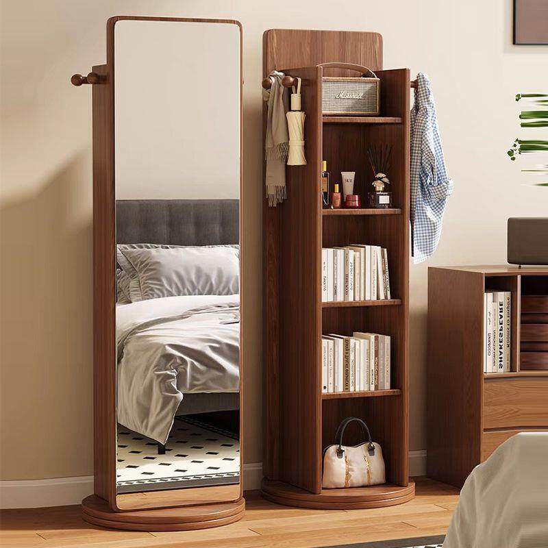 柜式梳妆镜挂衣架可旋转全身落地镜卧室书架衣帽架一体落地镜全身,电子/电工,接线端子,淘宝优惠券,粉丝福利购,淘宝优惠卷