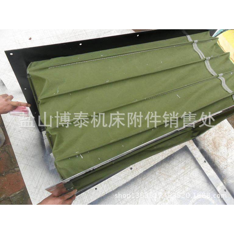 缝制耐腐蚀耐磨加厚帆布风机软连接绿色通风伸缩防尘罩