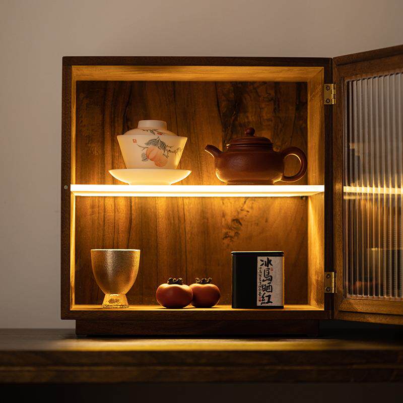 即圆餐边柜实木厨房柜储物柜桌面餐台餐具碗具茶水收纳柜装饰壁柜