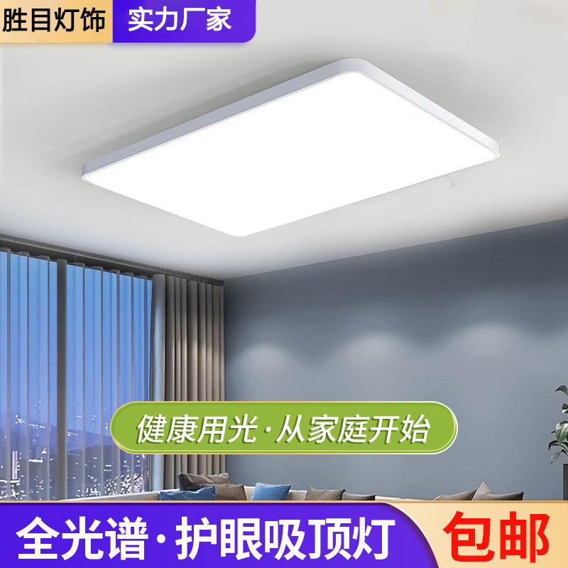 卧室灯超薄吸顶灯高级感简约极简客厅灯中山家装灯具套餐全屋组合