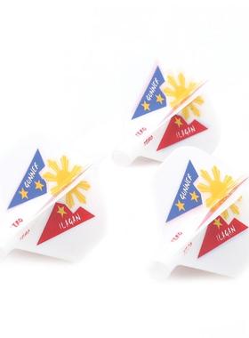 CUESOUL/Q獣标准型弹簧白色镖翼AK4飞镖旋转尾翼专业飞镖配件尾叶