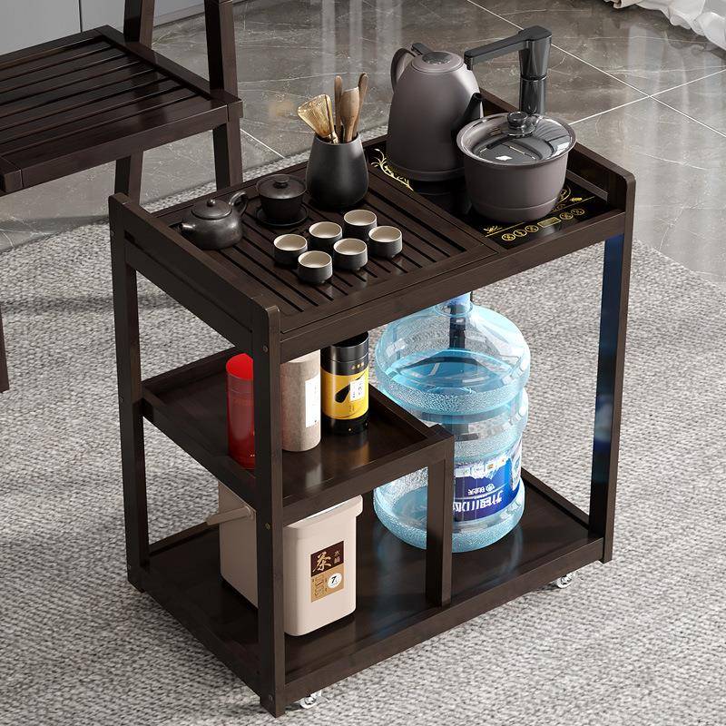 M$KYM$KY移动小茶桌家用茶台实木茶边几茶车茶盘烧水壶一体茶水柜