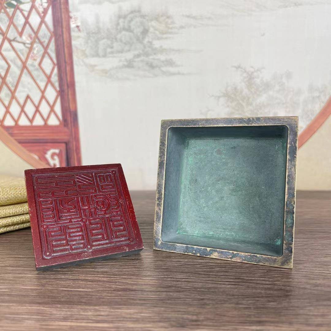 古玩铜器杂项收藏仿古做旧大印章道家用品法印北极院印铜印章摆件