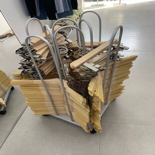 金色衣架收納架男女服裝 夾架 店放衣架儲存車神器可移動整理褲
