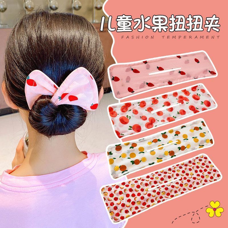 女童可爱蝴蝶结扭扭夹盘发神器