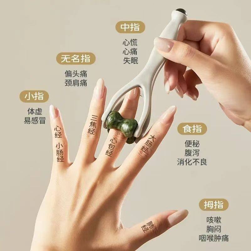 树脂按摩手指按摩器手部关节滚轮点穴疏通多功能按摩棒经络