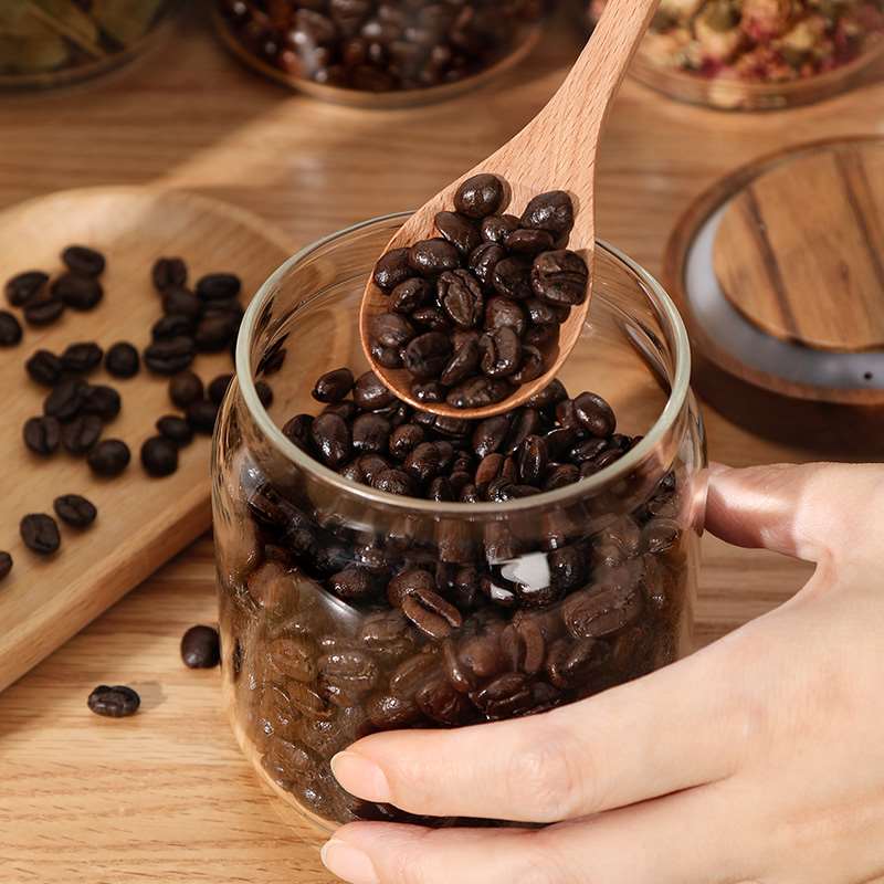 咖啡豆保存罐玻璃密封储物罐五谷杂粮收纳罐子陈皮茶叶干货分装瓶