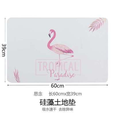 家用硅藻泥吸水垫厕所卫生间防滑硅藻土地垫浴室速干海藻脚垫大号