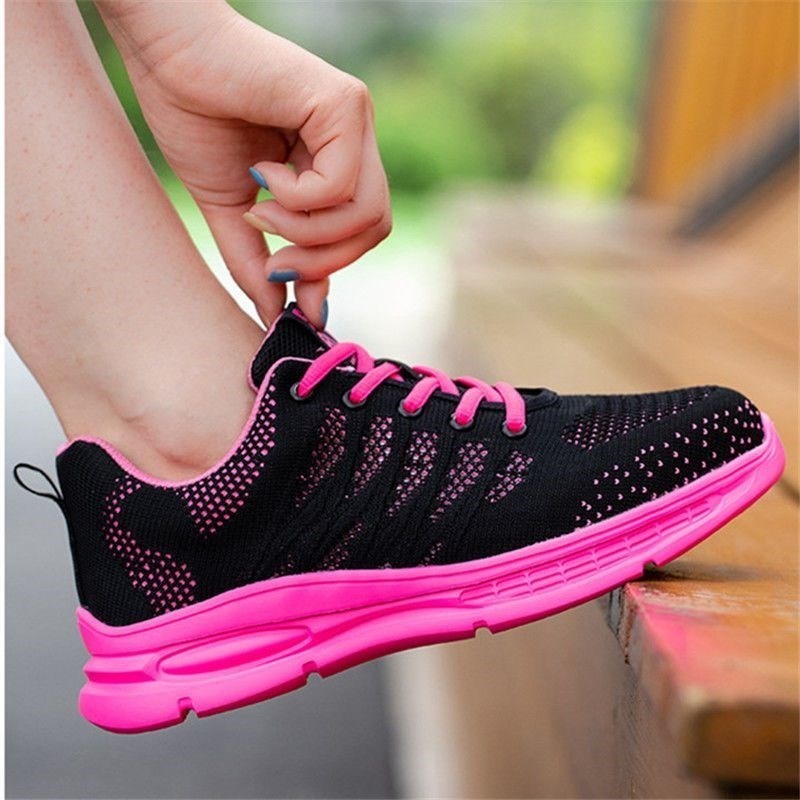 女士劳保鞋防砸防刺穿带钢头鞋轻便时尚小码工作鞋工地防护鞋粉色