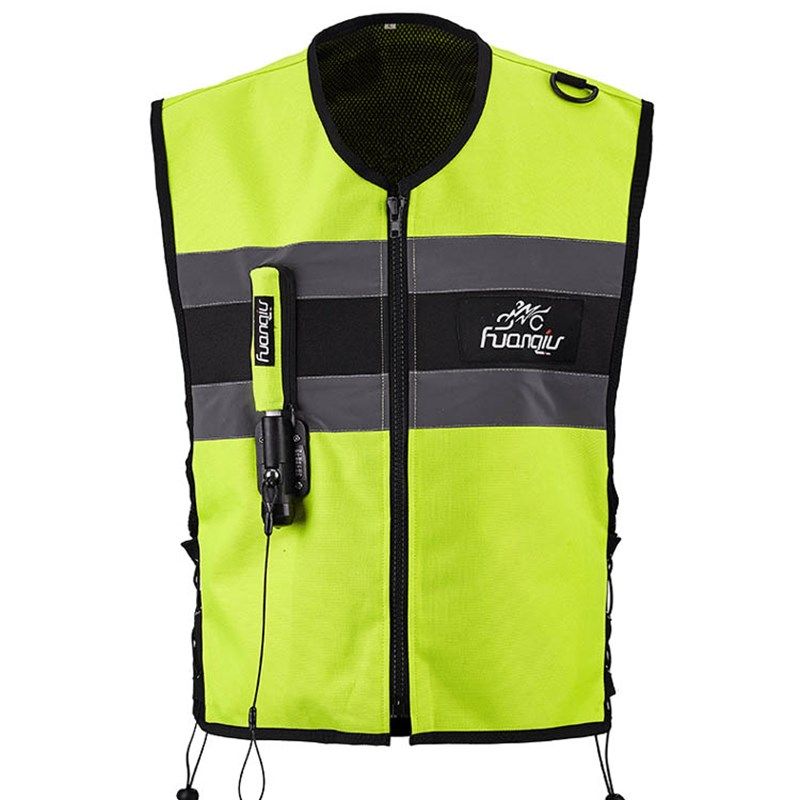 新款摩托车机车气囊背心赛车安全装备服骑行充气防摔智能反光马甲